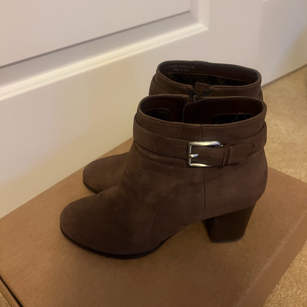 Cole Haan Dark Brown Ankle Booties